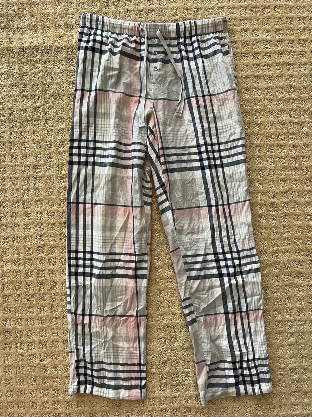 stars above Plaid Lounge Pants in White, Blue & Pink